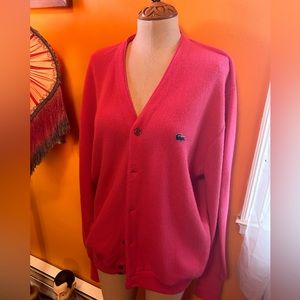 1970s pink IZOD cardigan!